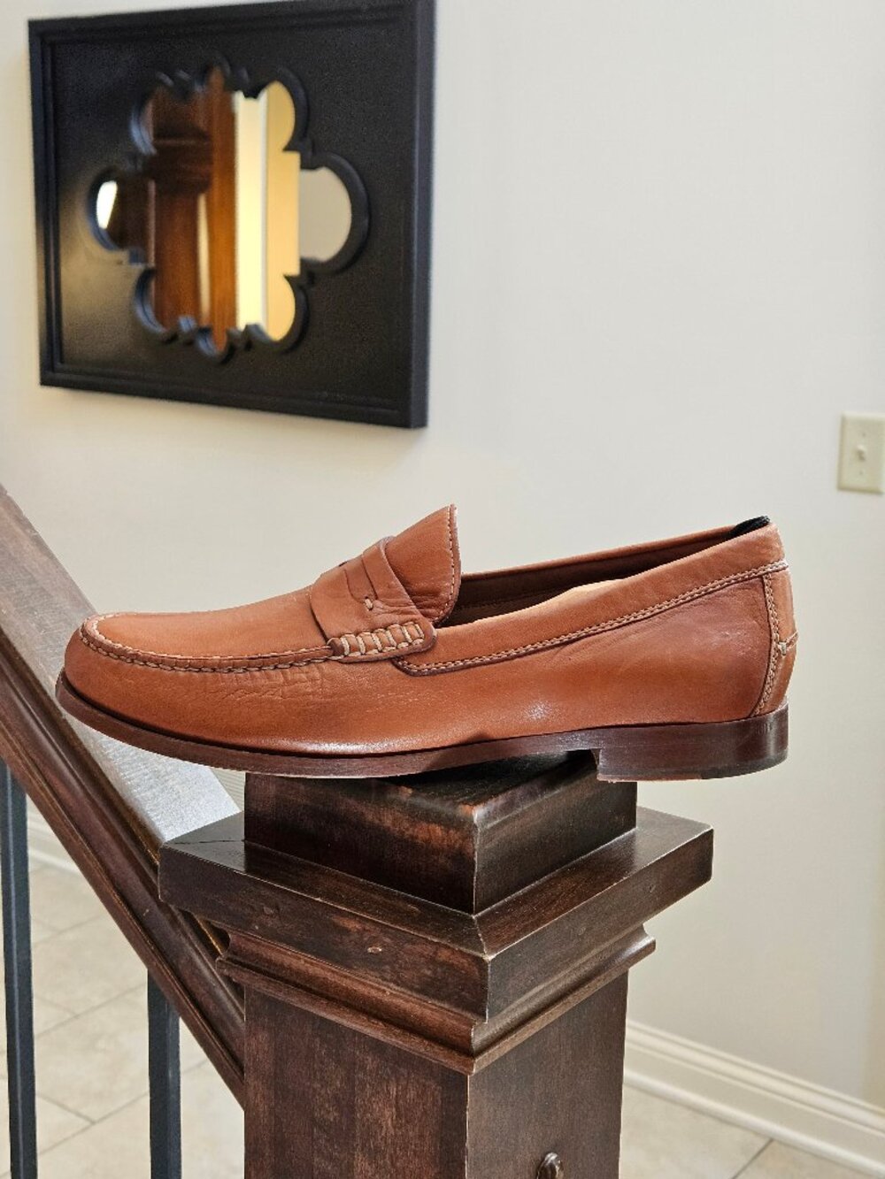 Trask Men's Leather Loafers, Caramel, Sz 11.5 - Picture 9 of 16